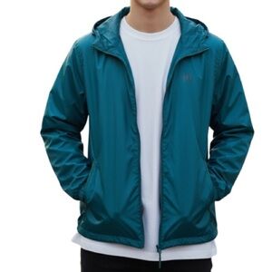 HELLY HANSEN Vintage Green Rain Jacket Baggy Oversized Raglan Sleeve Gorpcore S